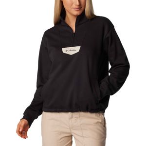 Columbia - Dames sweatshirts en fleeces - Columbia Lodge Novelty T Black Dark Stone voor Dames - Maat M - Zwart