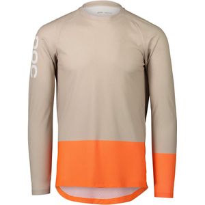 POC - Mountainbike kleding - MTB Pure LS Jersey Light Sandstone Beige/Zink Orange voor Heren - Maat S