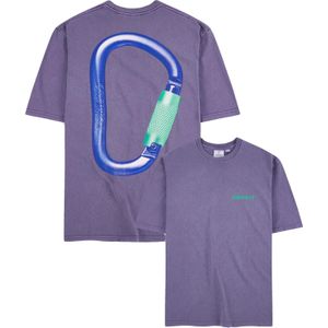 Gramicci - T-shirts - Carabiner Tee Purple Pigment voor Heren van Katoen - Maat S - Paars