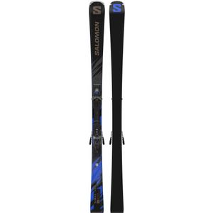 Salomon - Packs (ski's & bindingen) - S/Max 10 Xt + M12 Gw Black Metal/Blue 2024 voor Unisex van Hout - Maat 163 cm - Zwart