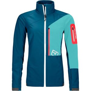 Ortovox - Dames toerskikleding - Berrino Jacket W Petrol Blue voor Dames van Wol - Maat XS - Blauw