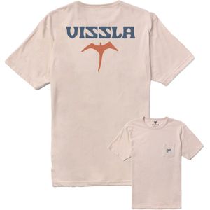 Vissla - T-shirts - Miyashiro I'Iwi Bird Organic Pkt Tee Bone voor Heren van Katoen - Maat M - Beige