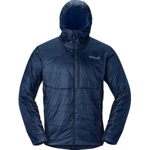 Norrona - Donsjassen - Falketind Thermo40 Hood M'S Indigo Night voor Heren van Nylon - Maat L - Marine blauw