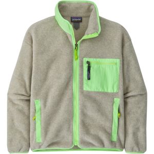 Patagonia - Dames sweatshirts en fleeces - W's Synch Jkt Oatmeal Heather W/Salamander Green voor Dames - Maat L - Grijs