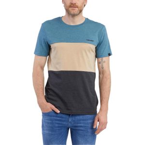 Ragwear - T-shirts - Cruuz Aqua voor Heren van Katoen - Maat L - Blauw