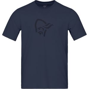 Norrona - T-shirts - /29 Cotton Viking T-Shirt M Indigo Night/Sky Cap voor Heren van Katoen - Maat L - Blauw