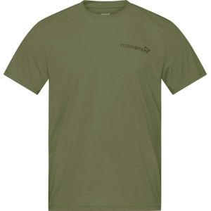 Norrona - Wandel- en bergsportkleding - Femund Tech T-Shirt M'S Loden Green voor Heren van Gerecycled Polyester - Maat M - Kaki