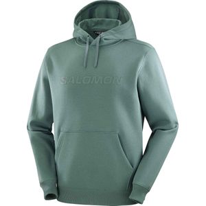 Salomon - Sweatshirts en fleeces - Salomon Big Logo Hoodie M North Atlantic voor Heren van Katoen - Maat L - Blauw