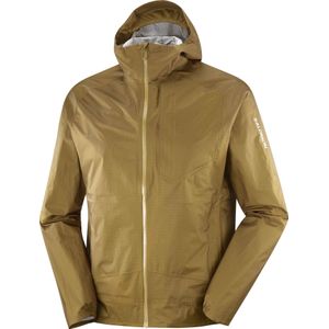 Salomon - Bonatti Waterproof Jkt M Brilliant Olive voor Heren - Maat XL - Kaki