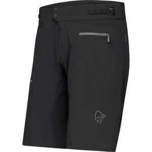 Norrona - Mountainbike kleding - Fjora Flex1 Light Shorts M'S Caviar Black voor Heren van Softshell - Maat L - Zwart