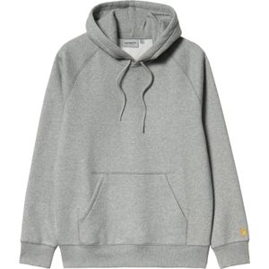 Carhartt - Sweatshirts en fleeces - Hooded Chase Sweat Grey Heather / Gold voor Heren - Maat L - Grijs
