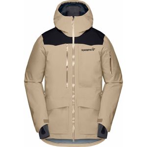 Norrona - Ski jassen - Tamok Gore-Tex Performance Shell Jacket M Winter Twig voor Heren - Maat L - Beige