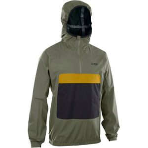 Ion - Mountainbike kleding - Bike Jacket Shelter Anorak 2.5L Dusty Leaves voor Heren van Gerecycled Polyester - Maat M - Kaki