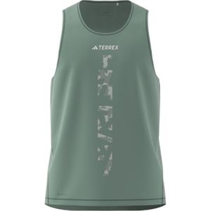 Adidas - Trail / Running kleding - Xperior Singlet M Silgrn voor Heren - Maat M - Groen