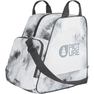Picture Organic Clothing - Skischoen hoezen - Shoes Bag Snowy Pine Print voor Unisex - Wit