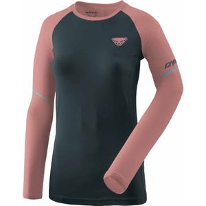 Dynafit - Dames wandel- en bergkleding - Alpine Pro W L/S Tee Blueberry Mokarosa voor Dames - Maat XS - Roze