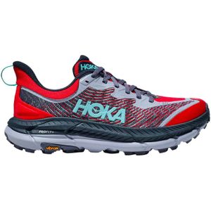 Hoka - Trailschoenen - Mafate Speed 4 M Cerise / Stormy Skies voor Heren - Maat 9 US - Rood