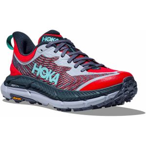 Hoka - Trailschoenen - Mafate Speed 4 M Cerise / Stormy Skies voor Heren - Maat 9 US - Rood