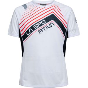 La Sportiva - Trail / Running kleding - Wave T-Shirt M White Black voor Heren van Gerecycled Polyester - Maat L - Wit