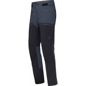 Norrona - Wandel- en bergsportkleding - Trollveggen Flex1 Pants M'S Cool Black/Caviar voor Heren van Softshell - Maat L - Zwart