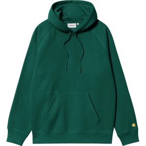 Carhartt - Sweatshirts en fleeces - Hooded Chase Sweat Chervil / Gold voor Heren - Maat L - Groen