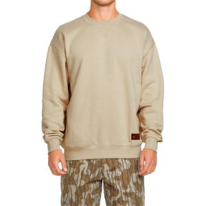 Volcom - Sweatshirts en fleeces - Operators Crew Light Khaki voor Heren van Katoen - Maat M - Beige