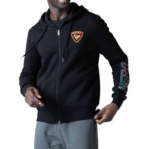 Rossignol - Sweatshirts en fleeces - Hero Fz Hoodie Black voor Heren van Katoen - Maat M - Zwart