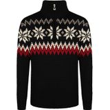 Dale of Norway - Truien - Myking M Sweater Black / Raspberry / Off White voor Heren van Wol - Maat M - Zwart