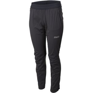 Swix - Langlaufkleding - Swix Cross Pant Women Phantom/ Black voor Dames van Softshell - Maat XS - Zwart