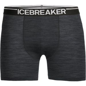 Icebreaker - Wandel- en bergsportkleding - M Merino Anatomica Boxers Jet Heather voor Heren van Nylon - Maat S - Grijs