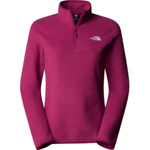 The North Face - Dames fleeces - W 100 Glacier 1/4 Zip Cyber Berry voor Dames - Maat S - Roze