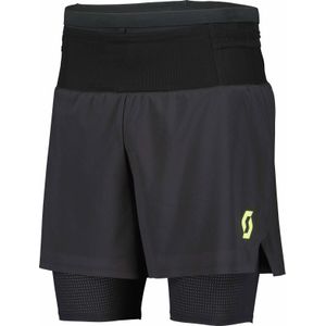 Scott - Trail / Running kleding - RC Run M Hybrid Short Black/Yellow voor Heren - Maat S - Zwart