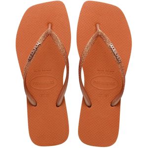 Havaianas - Dames sandalen en slippers - Square Glitter Cerrado Orange voor Dames - Maat 35-36 - Oranje