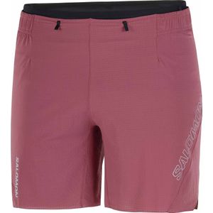 Salomon - Sense Aero 7'' Shorts - Bordeauxrood - Korte Broeken