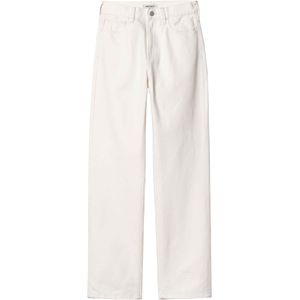 Carhartt - Damesbroeken - W' Noxon Pant White Rinsed voor Dames - Maat 27 US - Wit