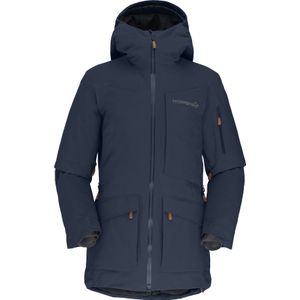 Norrona - Dames ski jassen - Tamok Gore-Tex Thermo80 Jacket W Indigo Night voor Dames van Gerecycled Polyester - Maat M - Marine blauw