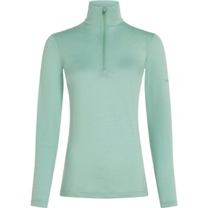 Icebreaker - Dames thermokleding - W Merino 200 Oasis LS Half Zip Moss voor Dames van Wol - Maat M - Groen