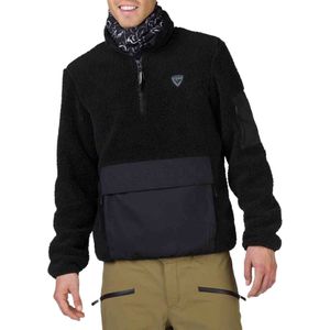 Rossignol - Sweatshirts en fleeces - Fleece Anorak Black voor Heren - Maat M - Zwart