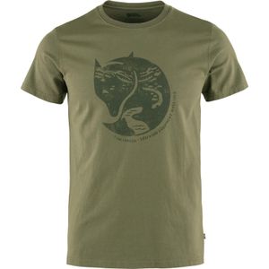 Fjall Raven - T-shirts - Arctic Fox T-Shirt M Laurel Green voor Heren van Katoen - Maat S - Kaki