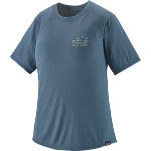 Patagonia - Dames wandel- en bergkleding - W's Cap Cool Trail Graphic Shirt Utility Blue voor Dames - Maat XS - Blauw