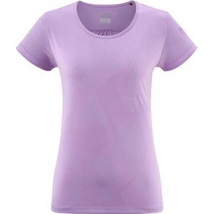 Millet - Dames wandel- en bergkleding - Hiking Jacquard Tee-Shirt SS W Vibrant Violet voor Dames van Gerecycled Polyester - Maat L - Paars