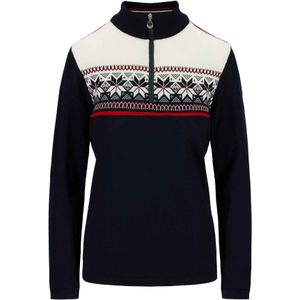 Dale of Norway - Dames truien - Liberg Sweater W Marine Raspberry Off White voor Dames van Wol - Maat L - Marine blauw