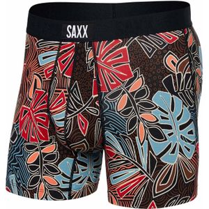 Saxx Underwear - Wandel- en bergsportkleding - Vibe Super Soft Boxer Brief Desert Palms Red Multi voor Heren - Maat L - Rood