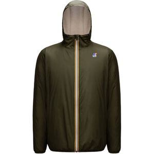K-Way - Jassen - Le Vrai 3.0 Claude Orsetto Green Black voor Heren van Nylon - Maat L - Kaki