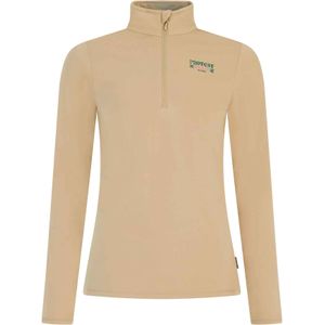 Protest - Dames fleeces - Prtgentle 1/4 Zip Active Top Bamboo Beige voor Dames - Maat XS