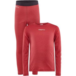 Craft - Kinder thermokleding - Core Warm Baselayer Set Jr Astro voor Unisex - Kindermaat 134-140 cm - Rood