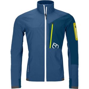 Ortovox - Toerskikleding - Berrino Jacket M Mountain Blue voor Heren van Wol - Maat L - Blauw