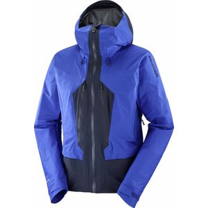 Salomon - Ski jassen - Mtn Gore-Tex 3L Jacket M Surf The Web/Carbon voor Heren - Maat S - Blauw