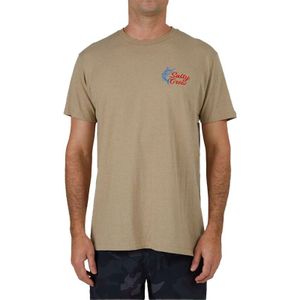 Salty Crew - T-shirts - Jackpot Standard S/S Tee Khaki Heather voor Heren van Katoen - Maat S - Kaki