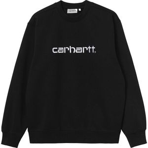 Carhartt - Sweatshirts en fleeces - Carhartt Sweat Black / White voor Heren van Katoen - Maat XL - Zwart